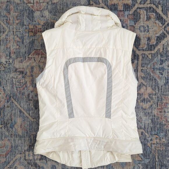 Jet Set JSX White Puffer Winter Snow Vest Zipper Details Size 2 - Picture 5 of 8